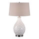 Camellia 27 inch 150 watt White Table Lamp Portable Light, David Frisch