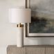 Wessex 27.75 inch 150.00 watt White Faux Shagreen and Antique Brushed Brass Table Lamp Portable Light