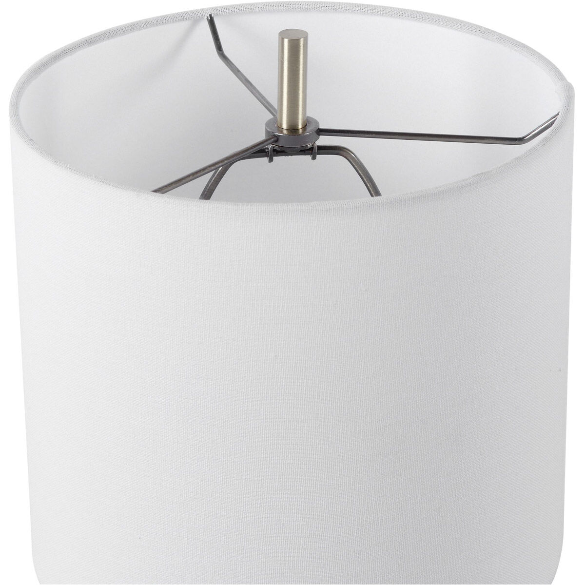 Eloise 20 inch 100 watt White Marble Table Lamp Portable Light