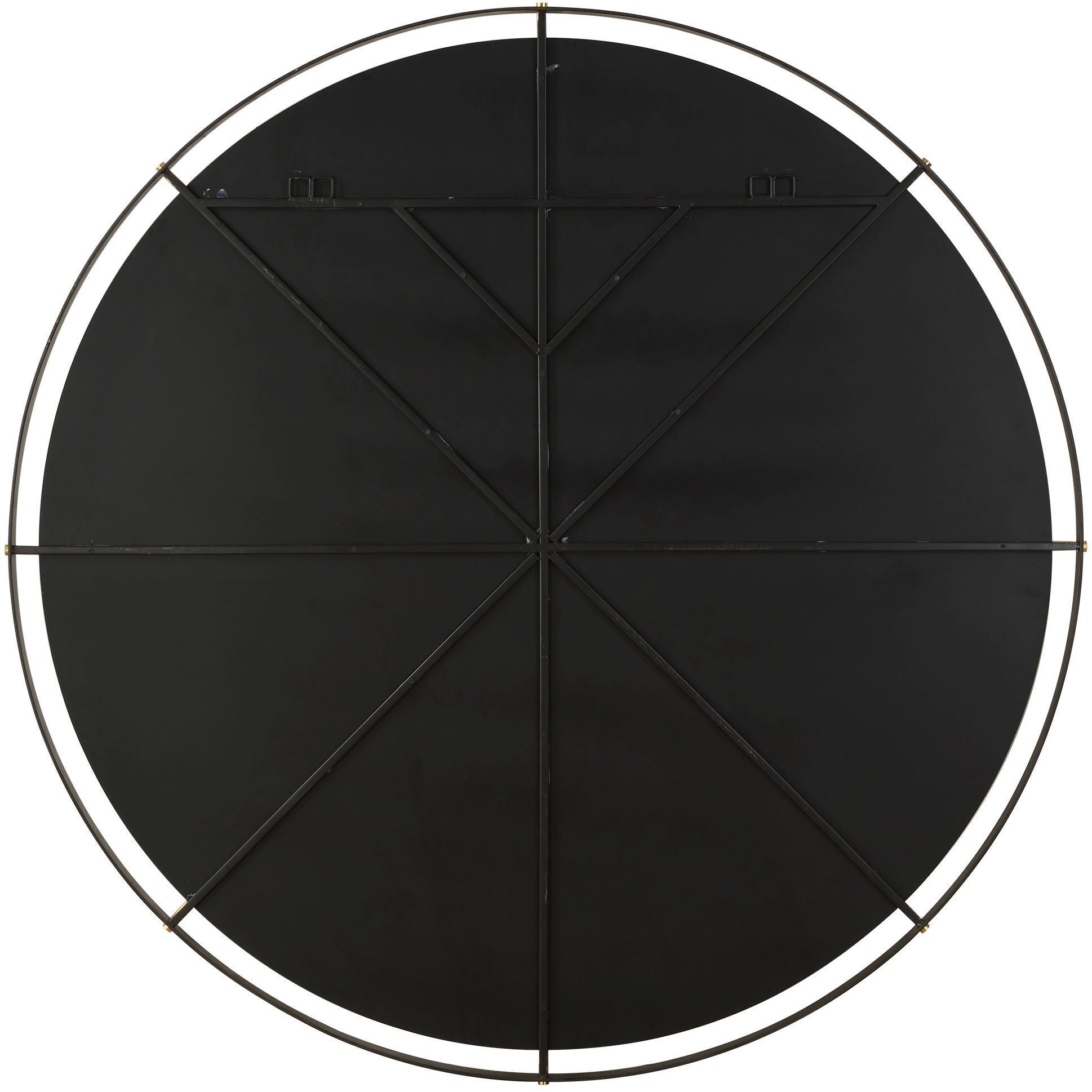 Grand Pendulum 72.25 X 72.25 inch Black and Antiqued Gold Mirror