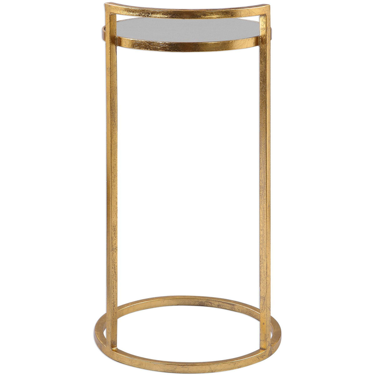Cailin 26 X 14 inch Bright Gold Leaf Accent Table