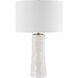 Pavlova 27.6 inch 150.00 watt Glossy White Glaze and Brushed Antique Brass Table Lamp Portable Light