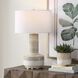 Armitage 27.5 inch 150 watt Hues of Blue and Brown and Yellow and Antique Brass Table Lamp Portable Light