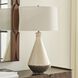 Banham 31 inch 150 watt Glossy Beige Glaze and Antique Brass Table Lamp Portable Light