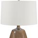 Vinson 29.5 inch 150 watt Mottled Glossy Brown Glaze and Antique Brass Table Lamp Portable Light
