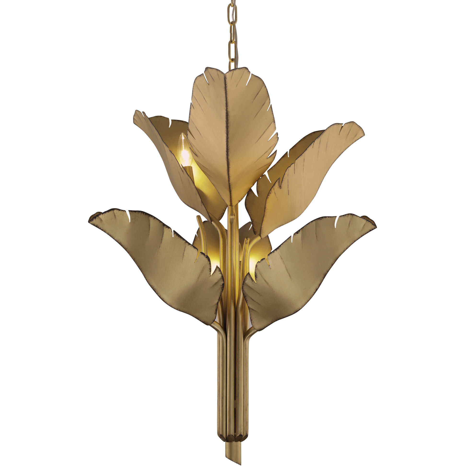 Banana Leaf 6 Light 25.00 inch Chandelier