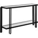 Shadow 55.25 inch Satin Black and Clear Glass Console Table