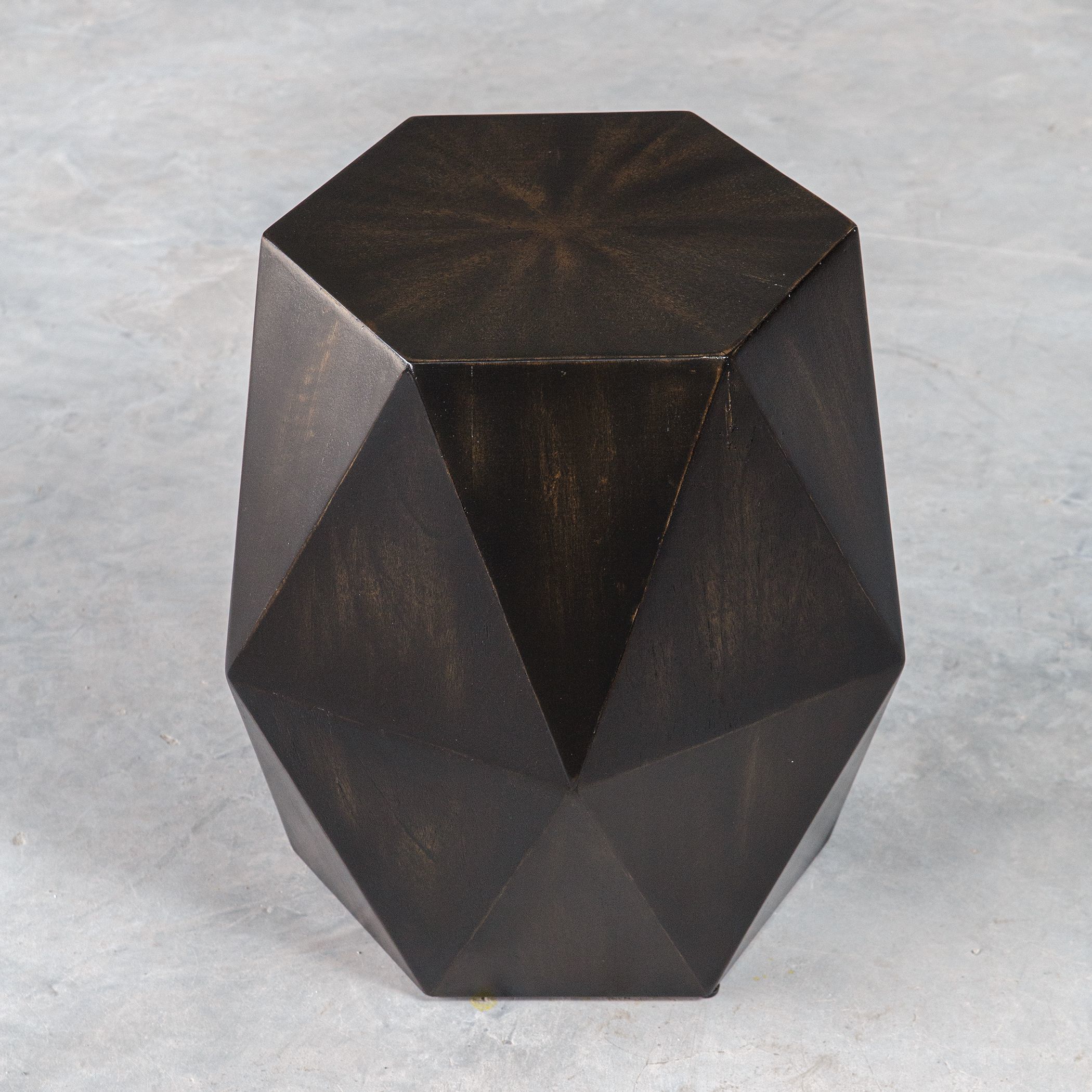 Volker 18 X 18 inch Worn Black Accent Table