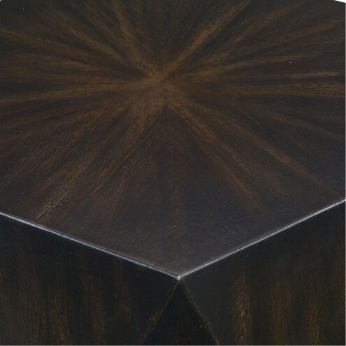 Volker 24 X 19 inch Worn Black with Honey Undertones Side Table