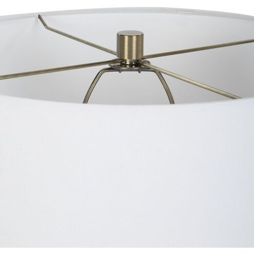 Padma 31 inch 150.00 watt Aged Ivory and Dark Chocolate with Brushed Brass Table Lamp Portable Light