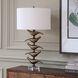 Sing Song 29.75 inch 150 watt Golden Bronze and Clear Crystal Table Lamp Portable Light