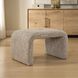 Leora Caramel and Gray Boucle Bench