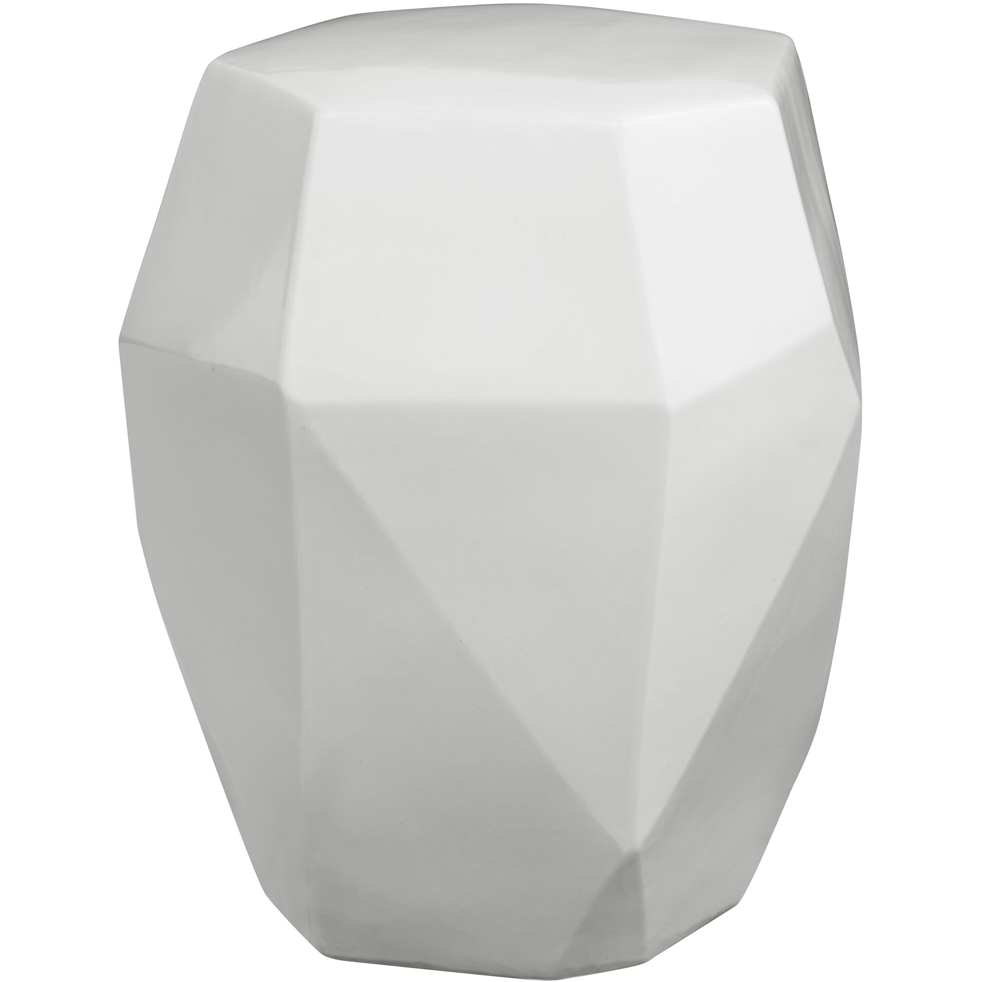 Maquette 18 inch Gloss White Garden Stool