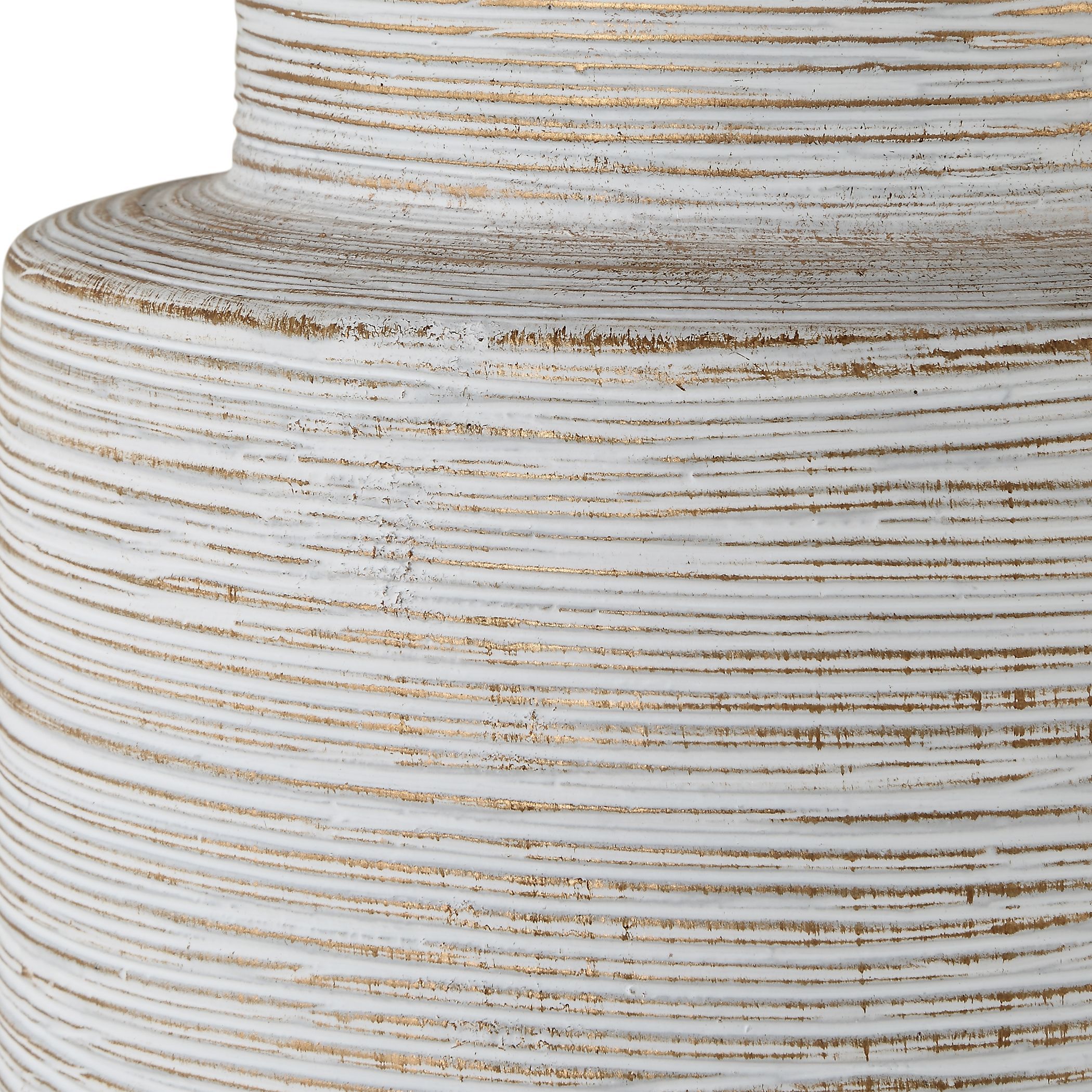 Crimp 26.5 inch 150.00 watt Ivory Glaze with Gold Leaf and Brass Table Lamp Portable Light