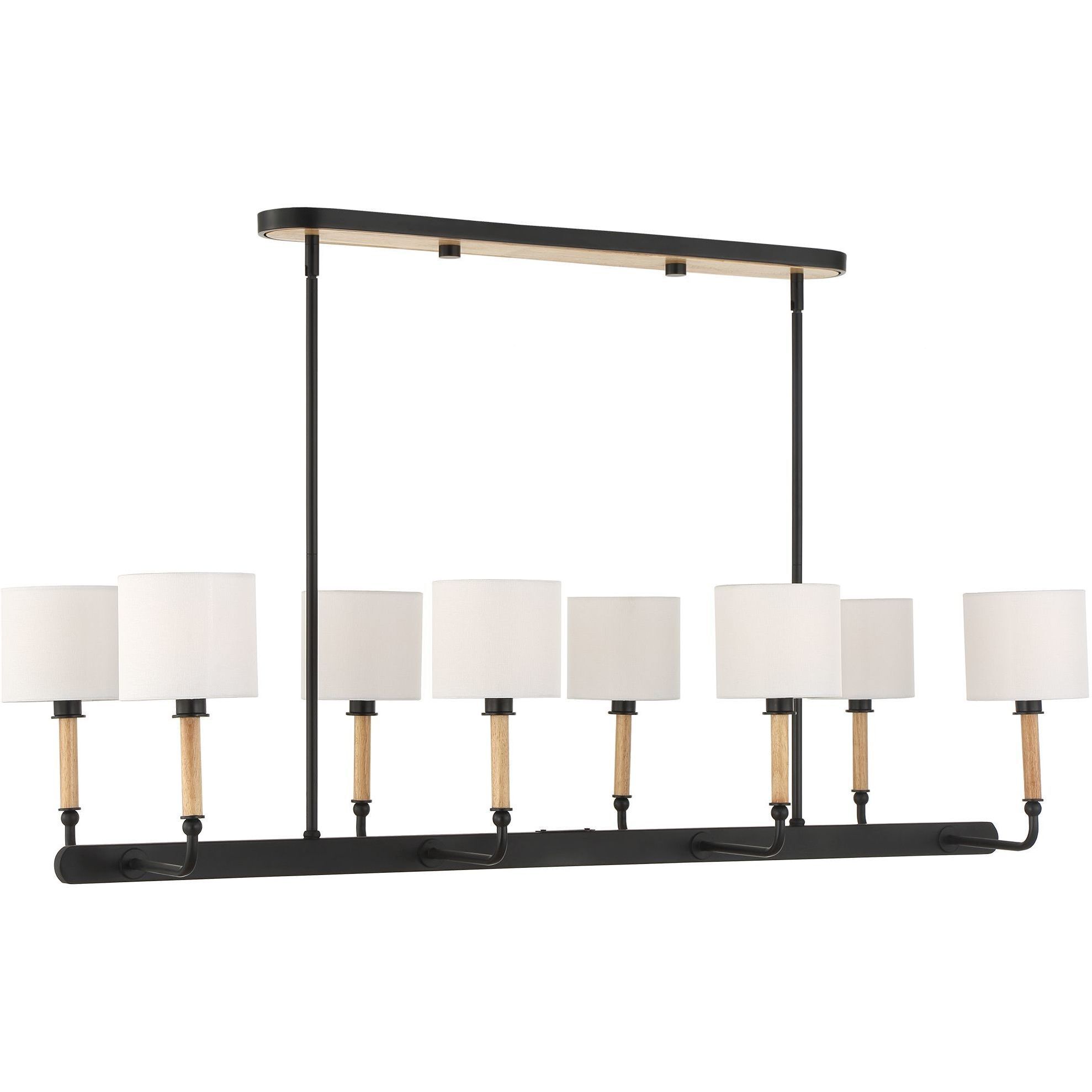 Franconia 8 Light 48 inch Matte Black Pendant Ceiling Light