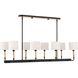 Franconia 8 Light 48 inch Matte Black Pendant Ceiling Light