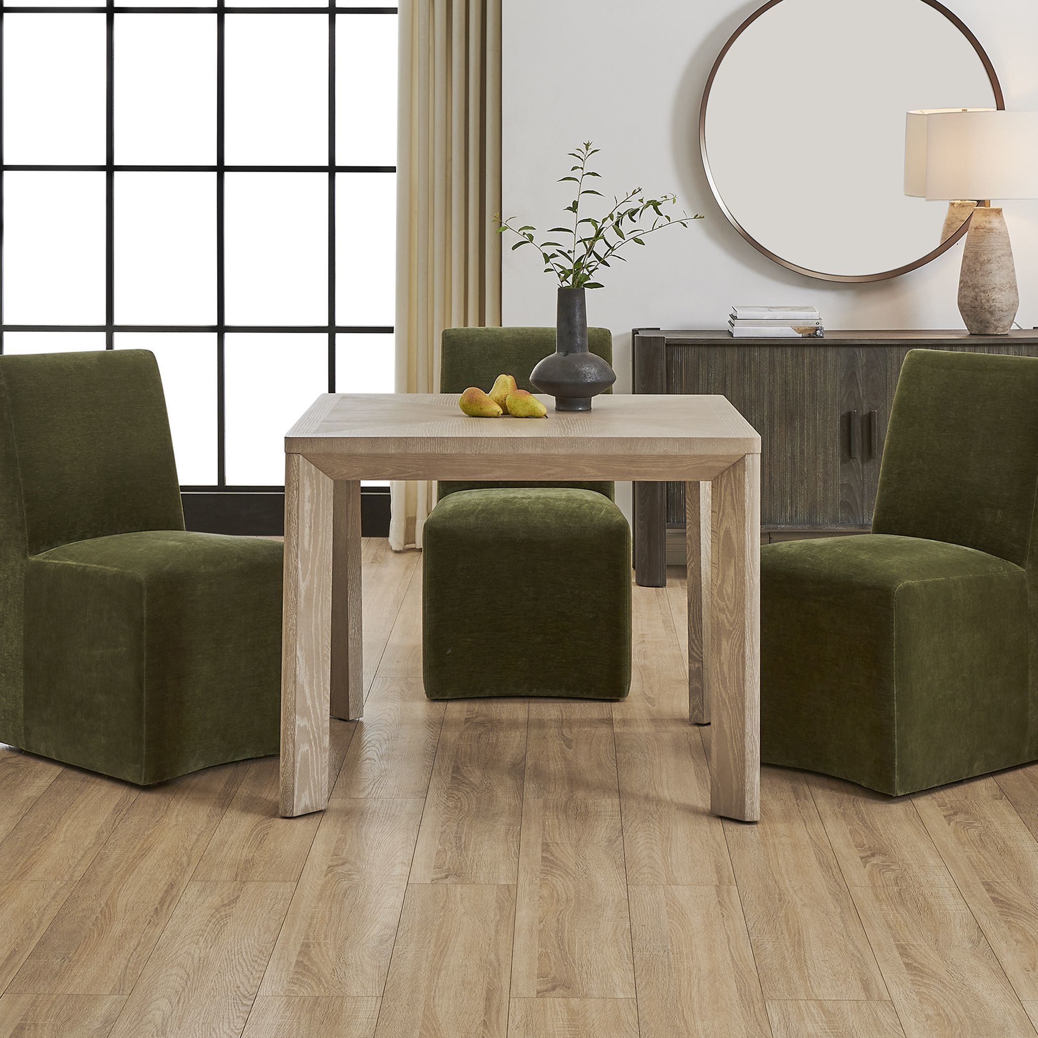 Noval 38 X 30.5 inch White Oak Dining Game Table