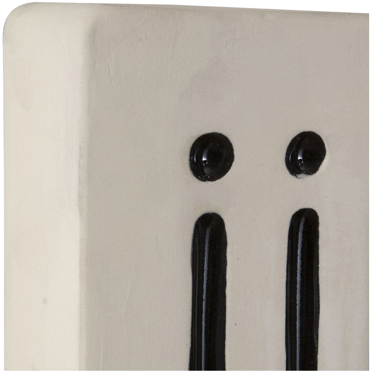 Domino Effect Matte Ivory and Gloss Black Wall Decor, Set of 2