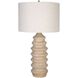 Uplift 30 inch 150 watt Bleached Wood and Nickel Table Lamp Portable Light