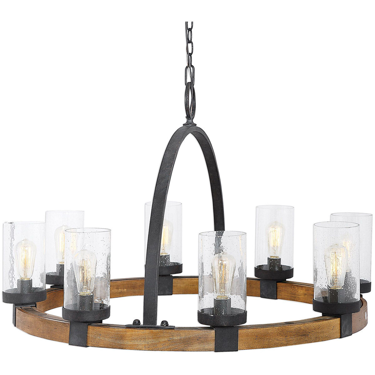 Atwood 8 Light 39 inch Manhattan Finish Pendant Ceiling Light 