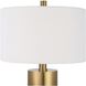 Adelia 31 inch 150.00 watt Brushed Brass and Ivory Crackle Glaze Table Lamp Portable Light