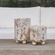 Quarried Stone 11 X 7 inch Indoor Outdoor Candleholders, Set of 2