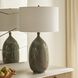 Moultrie 34.5 inch 150 watt Warm Gray Glaze and Antique Brass Table Lamp Portable Light
