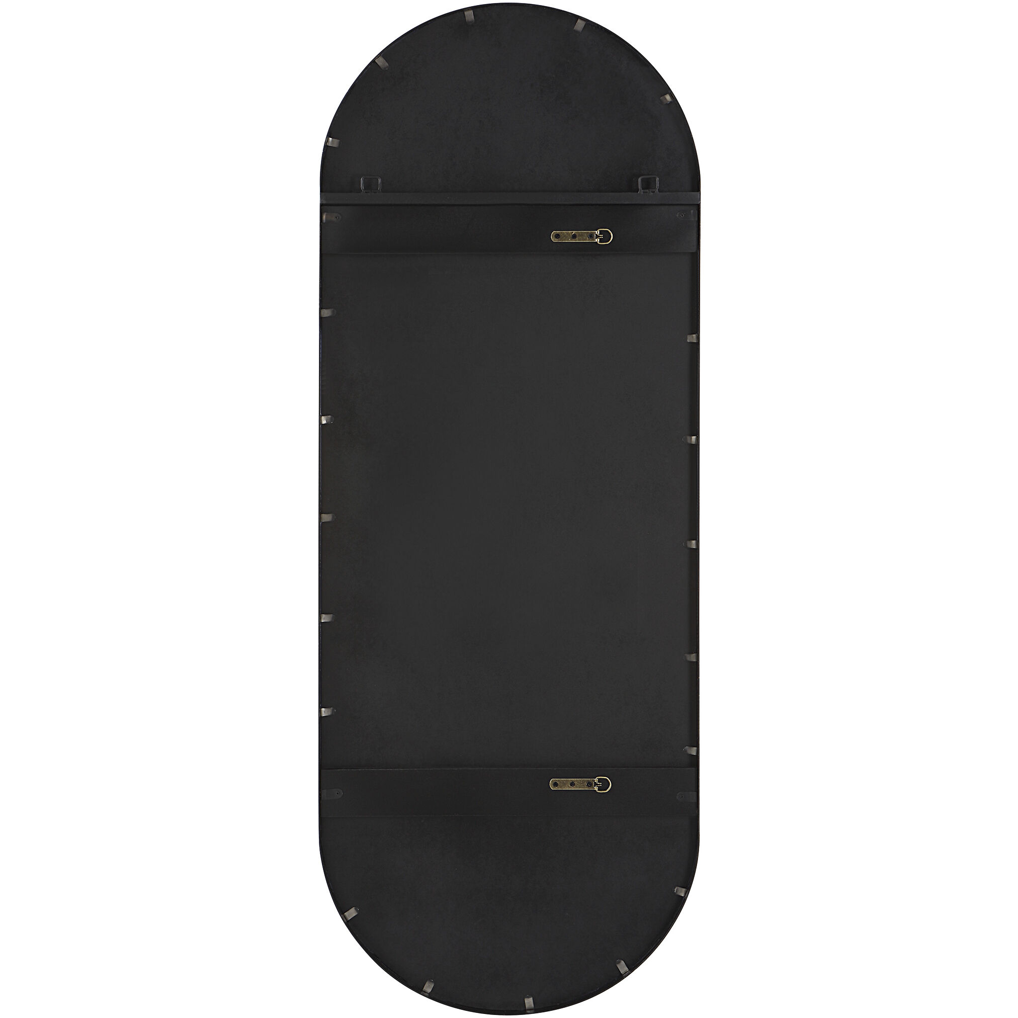 Varina 60 X 22 inch Satin Black Mirror