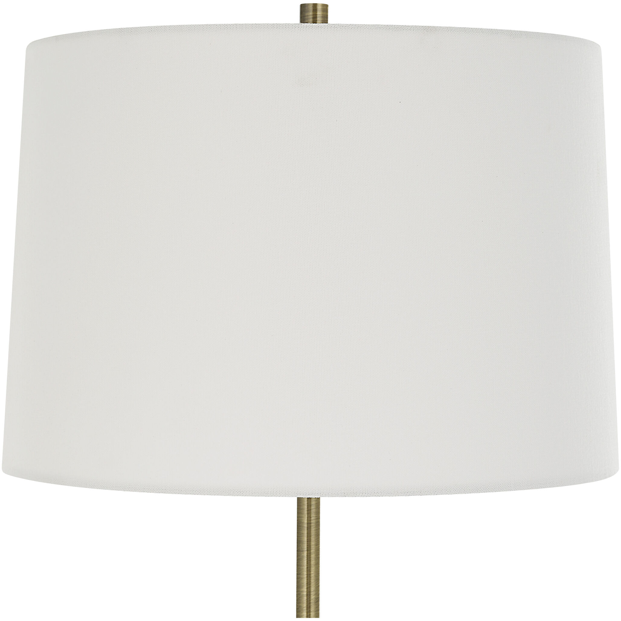 Annora 34 inch 150.00 watt Glossy White and Antique Brass Table Lamp Portable Light