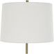 Annora 34 inch 150.00 watt Glossy White and Antique Brass Table Lamp Portable Light