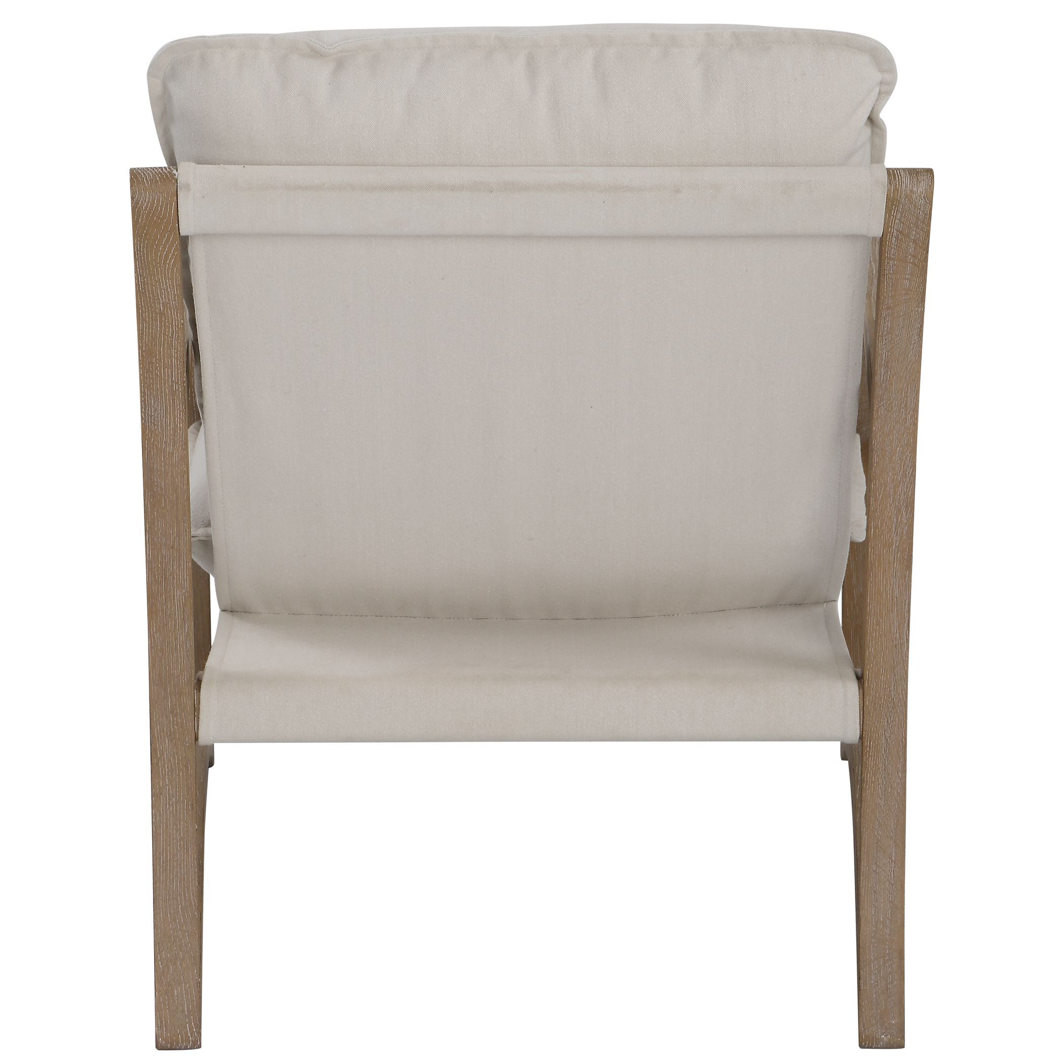 Melora Natural Solid Oak and Natural Linen Toned Fabric Accent Chair