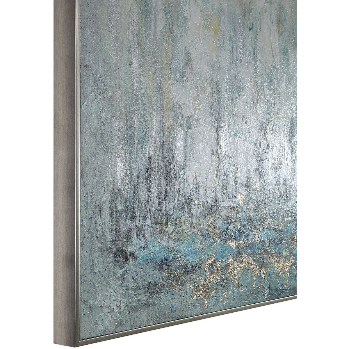 Ghost Ship 37 X 37 inch Hand Painted Canvas, Abstract Art