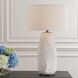Vida 33 inch 150.00 watt Chalk White Glaze and Brushed Brass Table Lamp Portable Light