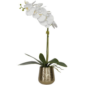 Cami Orchid Hammered Brass Orchid in Metal Pot