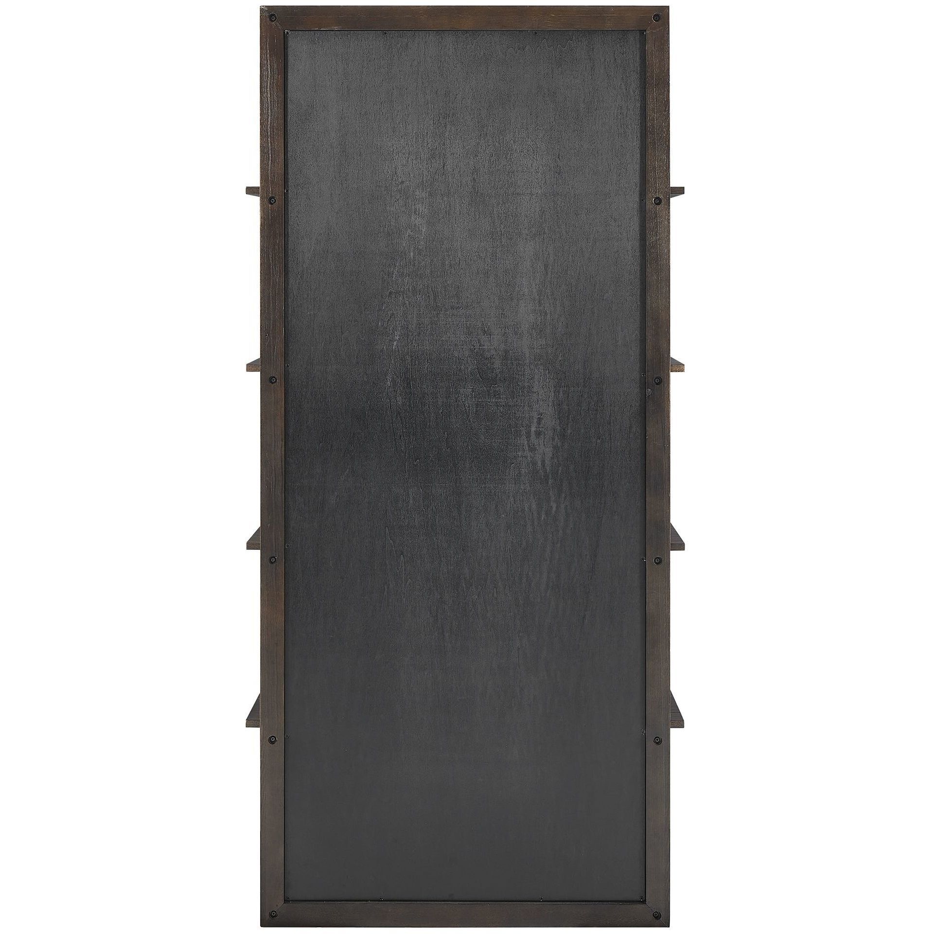 Kai 82 X 40 inch Dark Walnut and Gold Etagere