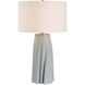 Cover Up 28.75 inch 150 watt Light Blue and Antique Brass Table Lamp Portable Light