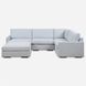 Refuge Light Cloud Blue Polyester Sofa, Armless