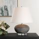 Beckley 18.75 inch 150.00 watt Distressed Charcoal Glaze with Crystal and Plated Nickel Table Lamp Portable Light