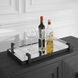 Deki Matte Black and Clear Acrylic Mirrored Tray