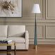 Riccardi 67.5 inch 150 watt Smokey Blue Glaze and Antique Brass Floor Lamp Portable Light