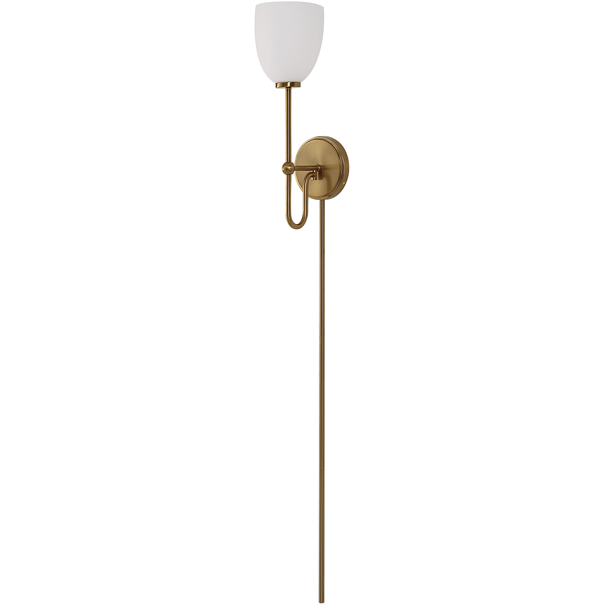 Trophy 1 Light Warm Brass Sconce Wall Light