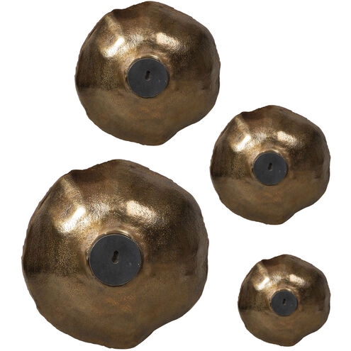 Lucky Vintage Brass Wall Bowls, Set of 4
