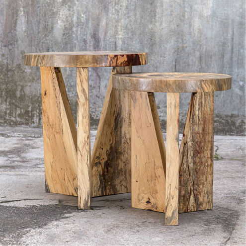 Nadette 21 X 18 inch Natural Nesting Tables, Set of 2