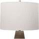Volterra 28 inch 150.00 watt Crackled Taupe-Gray and Antique Brushed Brass Table lamp Portable Light
