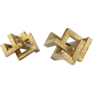 Ayan Gold Decorative Accents, Set of 2