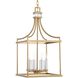Montreal 4 Light 13.88 inch Warm Brass Pendant Ceiling Light