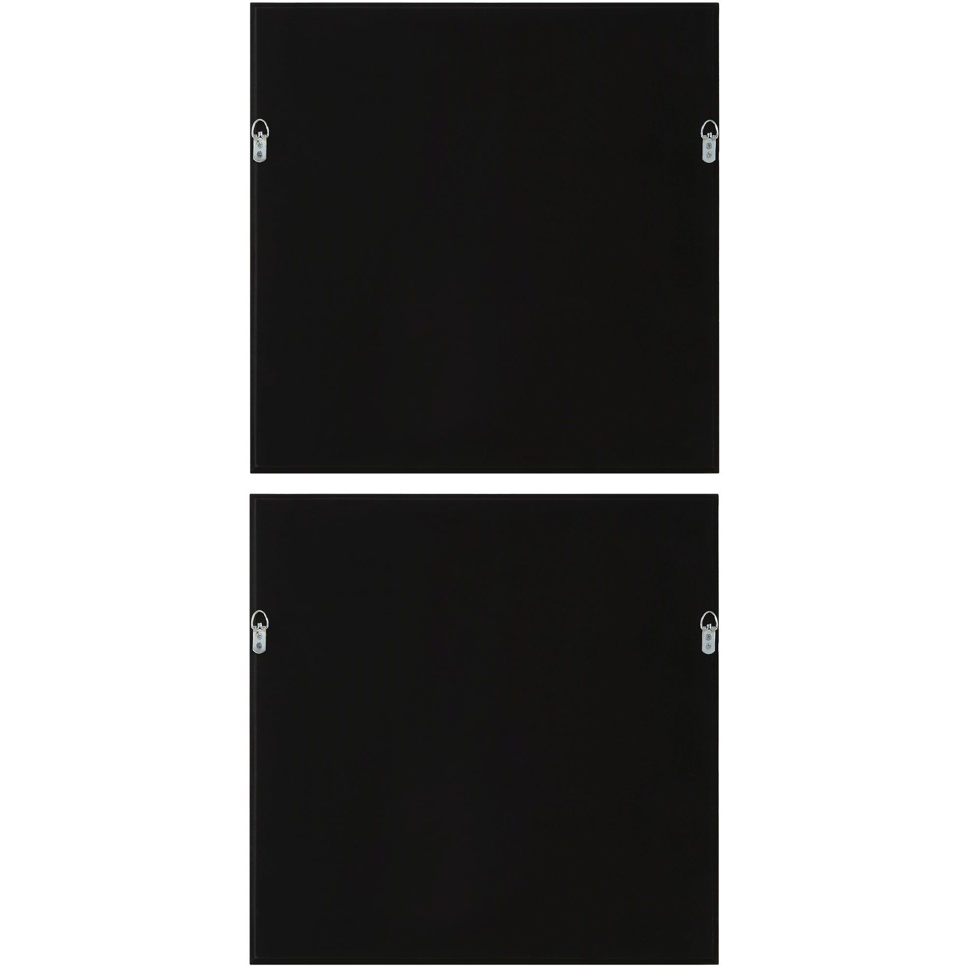 Intertwine Natural Earth Tones and Beige with Satin Black Shadow Boxes, Set of 2