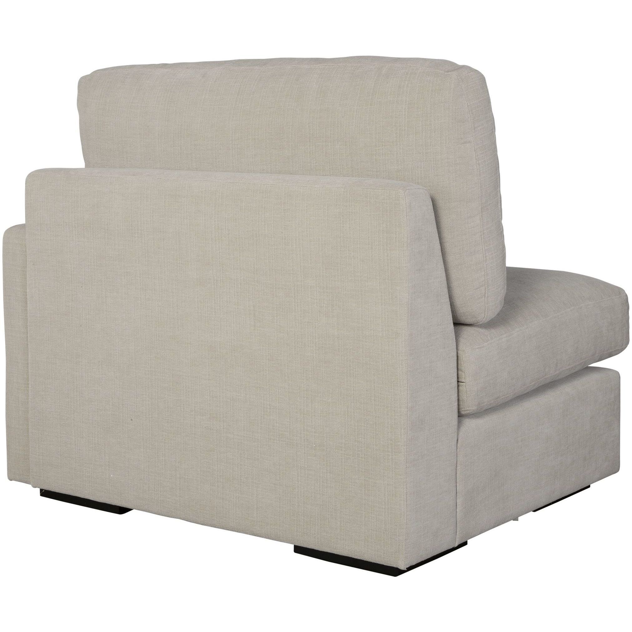 Refuge Light Sand Polyester Sofa, Right Arm Facing