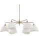 Biddeford 6 Light 36 inch Brushed Matte Gold Pendant Ceiling Light
