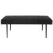 Olivier Black Faux Shearling and Satin Black Bench
